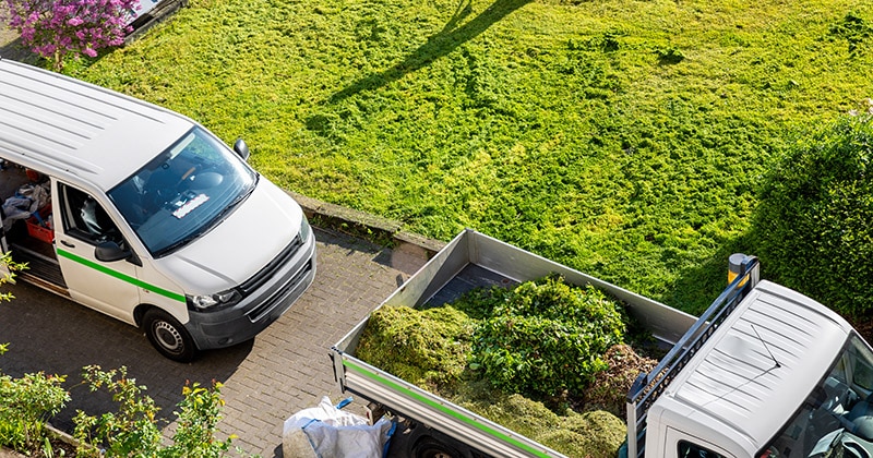 Landscaping field service trucks